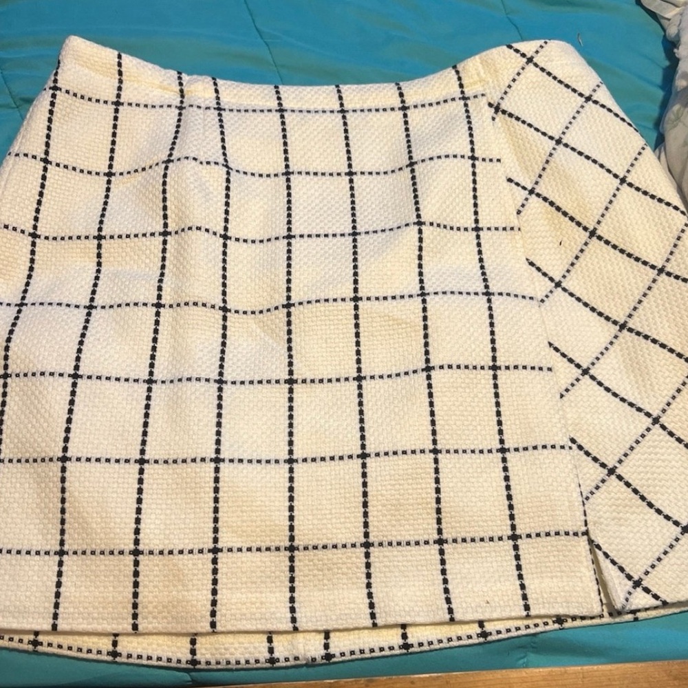 Black and White Plaid Skirt